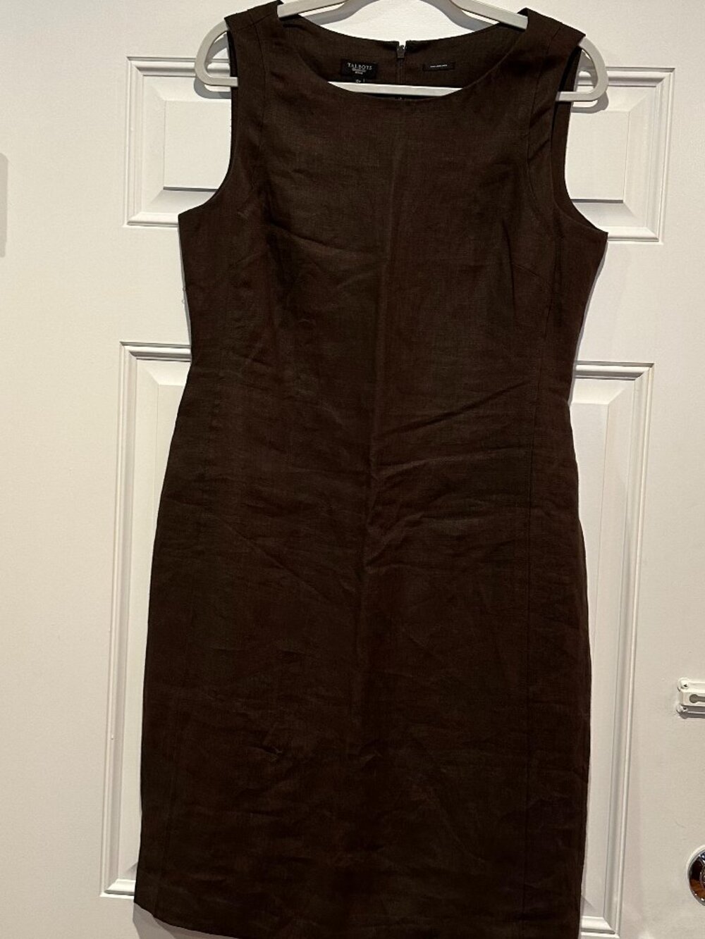 Talbots linen brown dress